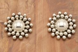 Artie Yellowhorse Sterling Silver Rising Sun Post Earrings